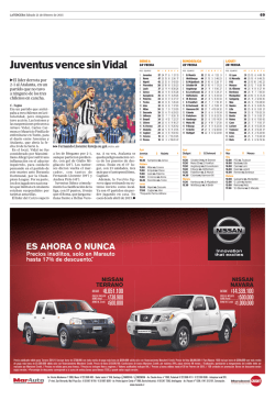 Juventus vence sin Vidal