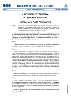 Disposici&oacute;n 1662 del BOE n&uacute;m. 43 de 2015