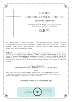 SANTIAGO ARES CRISTOBO - pompas funebres de padron