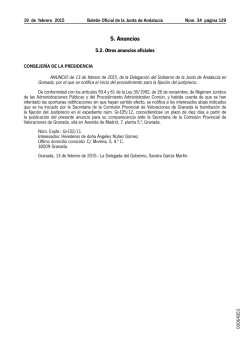 5. Anuncios - Junta de Andaluc&iacute;a