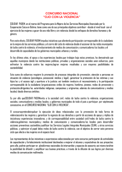 Convocatoria 2015 - programa de apoyo a la democracia municipal
