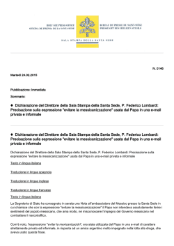 Dichiarazione del Direttore della Sala Stampa della Santa Sede, P