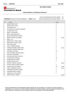 Fecha 24/02/2015 Listado Definitivo de