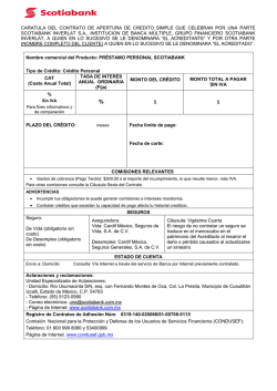 CONTRATO DE APERTURA DE CR&Eacute;DITO SIMPLE