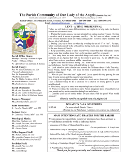 The Parish Community of Our Lady of the Angels