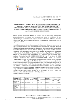 Servicio Nacional de Aduana del Ecuador www.aduana.gob.ec