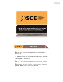 1 Inscripcion y Renovacion de Ejecutor y Consultor de Obras