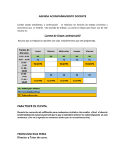 AGENDA ACOMPA&Ntilde;AMIENTO DOCENTE Cuenta de Skype
