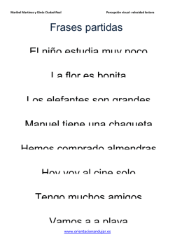 frases partidas trabajamos la velocidad lectora