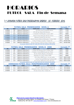 BIEN Horarios FUTBOL SALA FINDE 1415