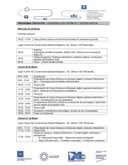 PROGRAMA TENTATIVO - GOBIERNO