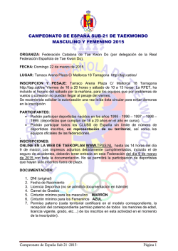 iv campeonato de espa&ntilde;a sub-21 de taekwondo masculino y