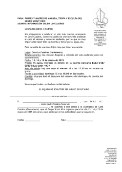 PARA: PADRES Y MADRES DE MANADA