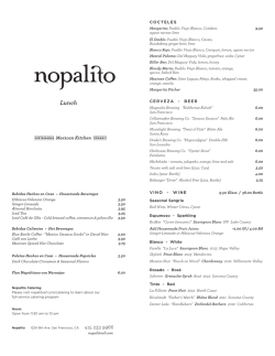 COCTELES CERVEZA ~ BEER VINO ~ WINE