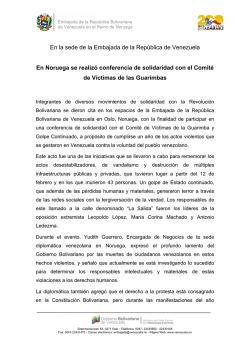 Leer m&aacute;s... - Embajada de Venezuela en Noruega