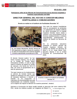 Leer Mas...!!! - Hospital Nacional Cayetano Heredia