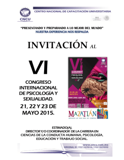 INVITACI&Oacute;N AL - Centro Nacional de capacitaci&oacute;n Universitaria