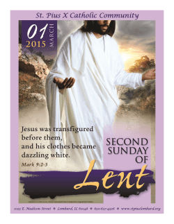 Weekly Bulletin - St. Pius X Catholic Community