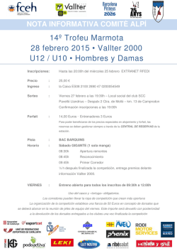 14&ordm; Trofeo Marmota