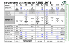 Mensual - Abril 2015 - Hip&oacute;dromo de SAN ISIDRO
