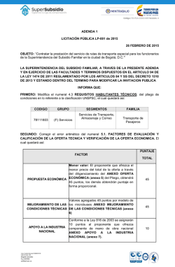 Adenda 1 a LP 001 DE 2015. - Superintendencia del Subsidio