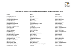 Finalistas del Concurso Fotogr&aacute;fico de Naturaleza.