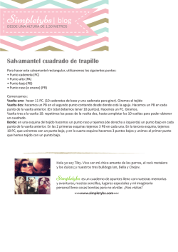 patr&oacute;n para un salvamantel cuadrado