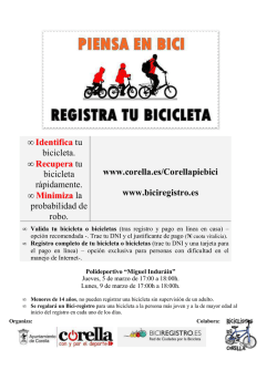 &bull; Identifica tu bicicleta. &bull; Recuper aa tu bicicleta r&aacute;pidamente