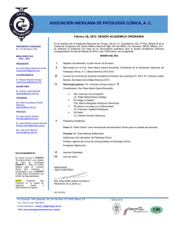 ASOCIACI&Oacute;N MEXICANA DE PATOLOG&Iacute;A CL&Iacute;NICA, A. C.