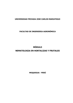 M&Oacute;DULO NEMATOLOGIA EN HORTALIZAS Y FRUTALES
