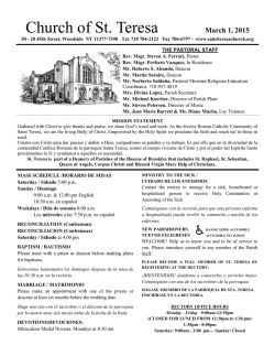 March 1, 2015 - The Church of St. Teresa