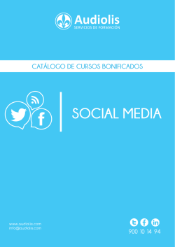 Cat&aacute;logo de cursos bonificados de Social Media
