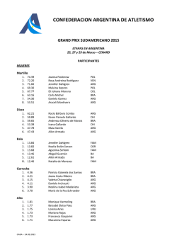 Participantes al 24-02-2015 - Confederaci&oacute;n Argentina de Atletismo