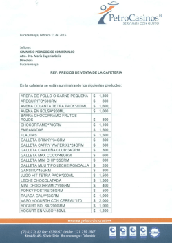 Lista de precios y portafolio de servicios PETROCASINOS