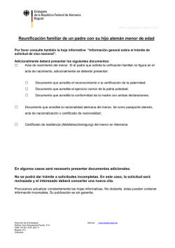 Reunificaci&oacute;n familiar de un padre con su hijo alem&aacute;n menor de edad