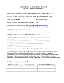 cuba &ndash; tecnosuma internacional, s.a