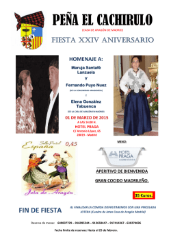 fiesta homenaje pe&ntilde;a el cachirulo