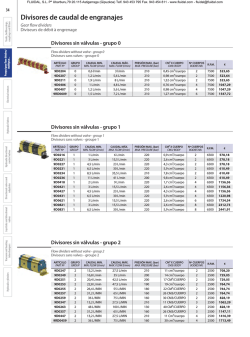 Divisores de caudal de engranajes