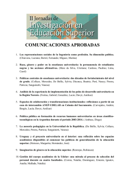 COMUNICACIONES APROBADAS