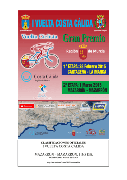 I VUELTA COSTA CALIDA MAZARRON &ndash; MAZARRON, 116,5 Km.