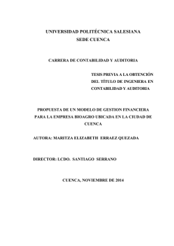 Propuesta de un modelo de gesti&oacute;n financiera para la empresa