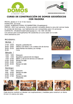 curso de construcci&oacute;n de domos geod&eacute;sicos con madera
