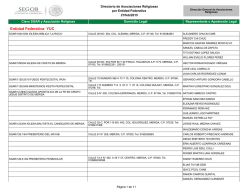 Directorio de Asociaciones Religiosas por Entidad Federativa