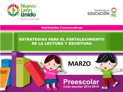 Estrategias Lectura y escritura Marzo