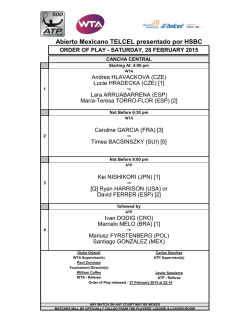 Order of Play