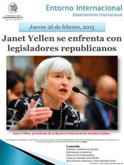 Entorno Internacional - Banco Central de la Rep&uacute;blica Dominicana