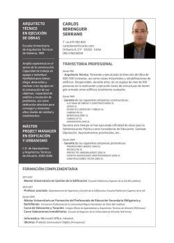 Curr&iacute;culum Vitae - CBS