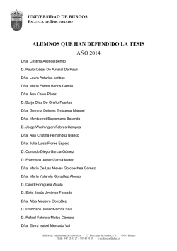 Alumnos defendido tesis 2014