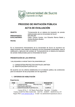 Acta de Evaluaci&oacute;n