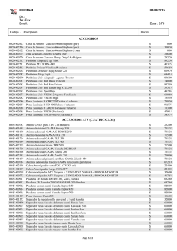 RIDEMAX 25/02/2015 Dir.: Tel./Fax: Email: Dolar: 8.75 C&oacute;digo
